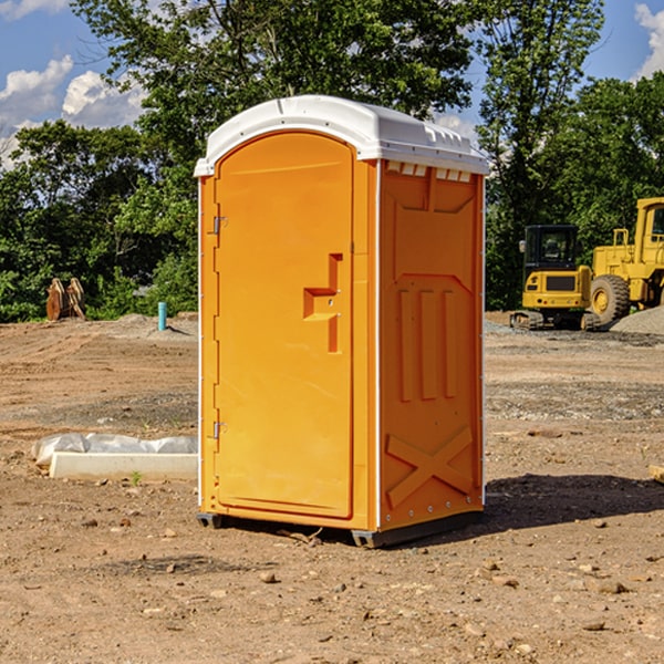 how often are the porta potties cleaned and serviced during a rental period in Camden TX